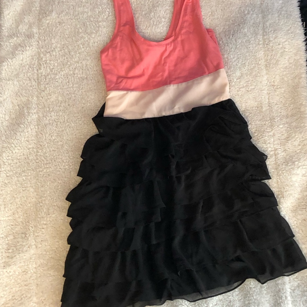 Express tank dress with ruffles